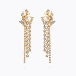 Caroline Svedbom - Molly Statement Earrings Pearl Crystal Gold
