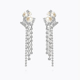 Caroline Svedbom - Molly Statement Earrings Pearl Crystal Rhodium