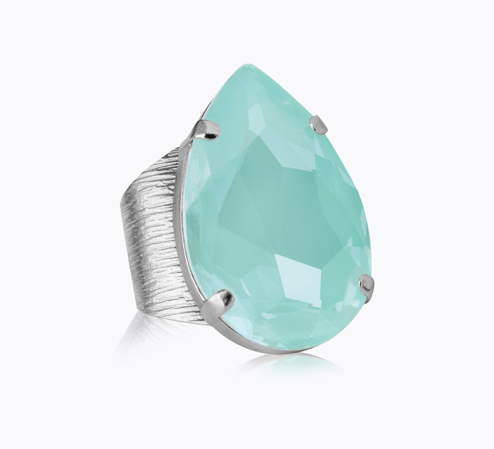 Caroline Svedbom - Perfect Drop Ring Soft Mint Rhodium