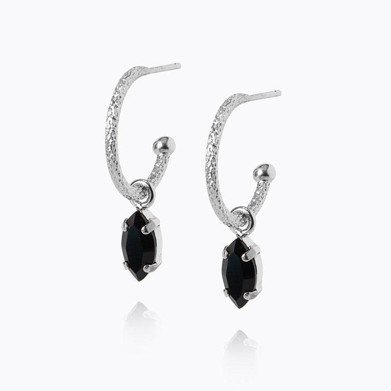 Caroline Svedbom - Petite Navette Loops Jet Rhodium