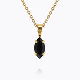 Caroline Svedbom - Petite Navette Necklace Jet Gold