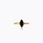 Caroline Svedbom - Petite Navette Ring Jet Gold