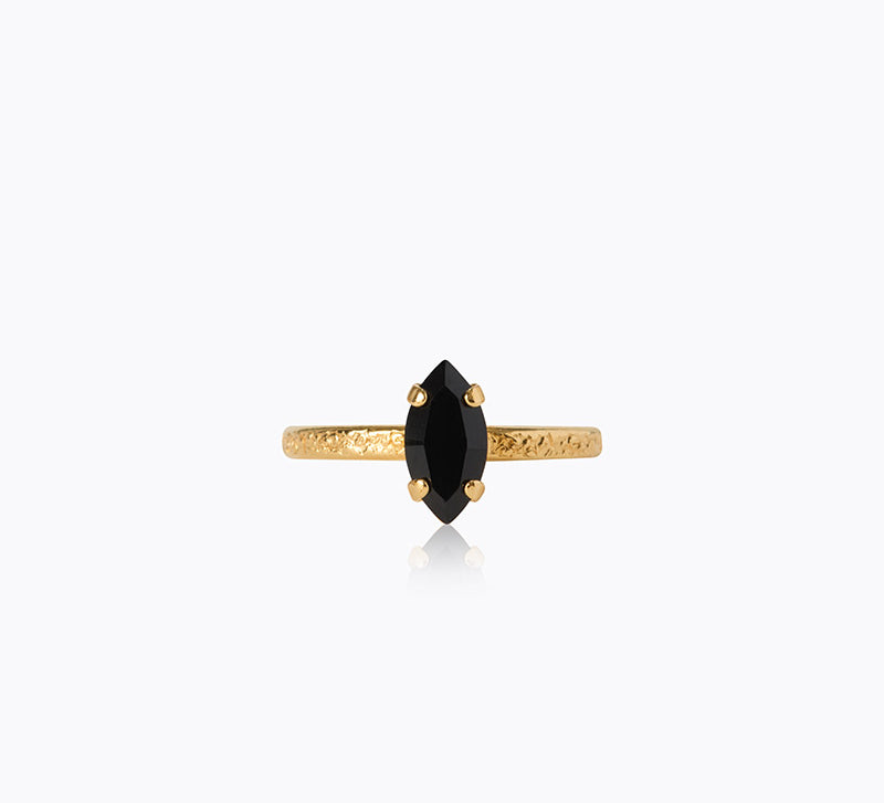 Caroline Svedbom - Petite Navette Ring Jet Gold