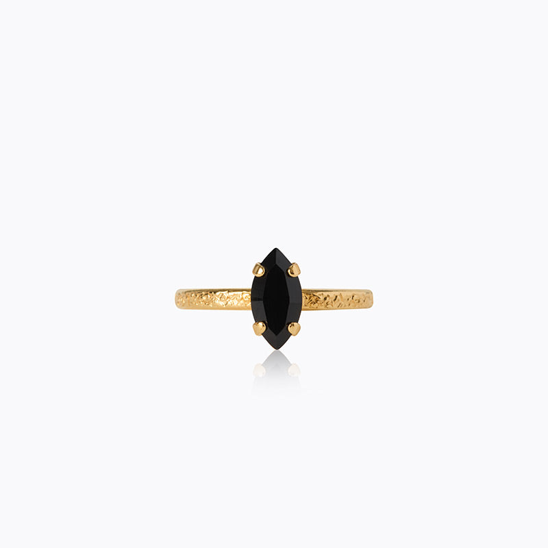 Caroline Svedbom - Petite Navette Ring Jet Gold