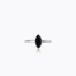 Caroline Svedbom - Petite Navette Ring Jet Rhodium
