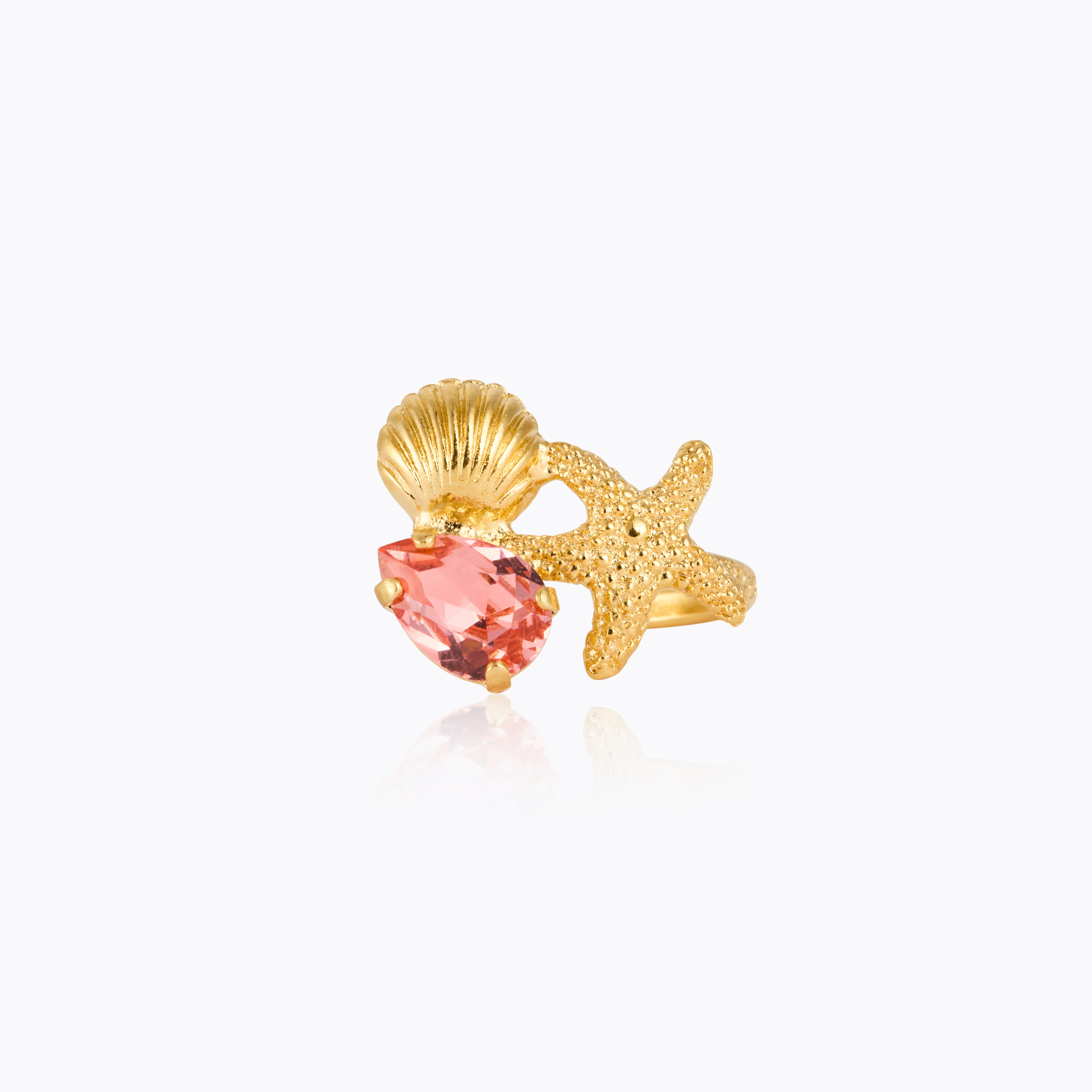 Caroline Svedbom - Seascape Ring Rose Peach Gold