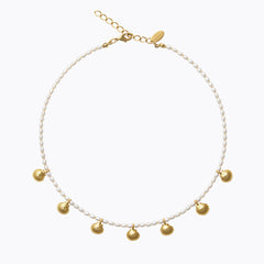 Caroline Svedbom - Shell Pearl Choker Gold Gold