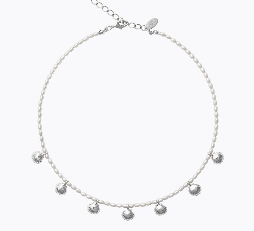 Caroline Svedbom - Shell Pearl Choker Rhodium Rhodium