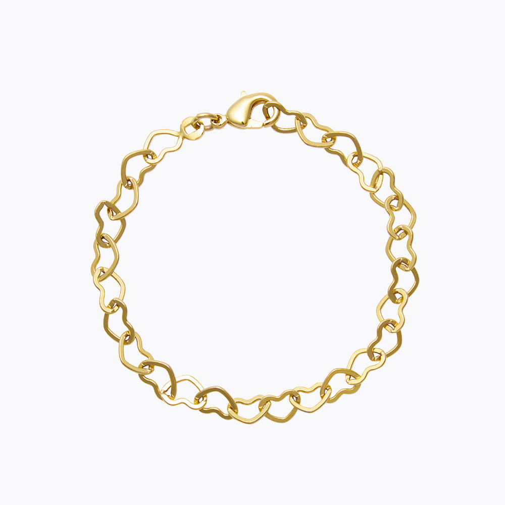 Caroline Svedbom - Heart Chain Bracelet Gold Gold