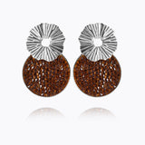 Caroline Svedbom - Vassia Rocks Earrings Rec Smoked Topaz Rhodium