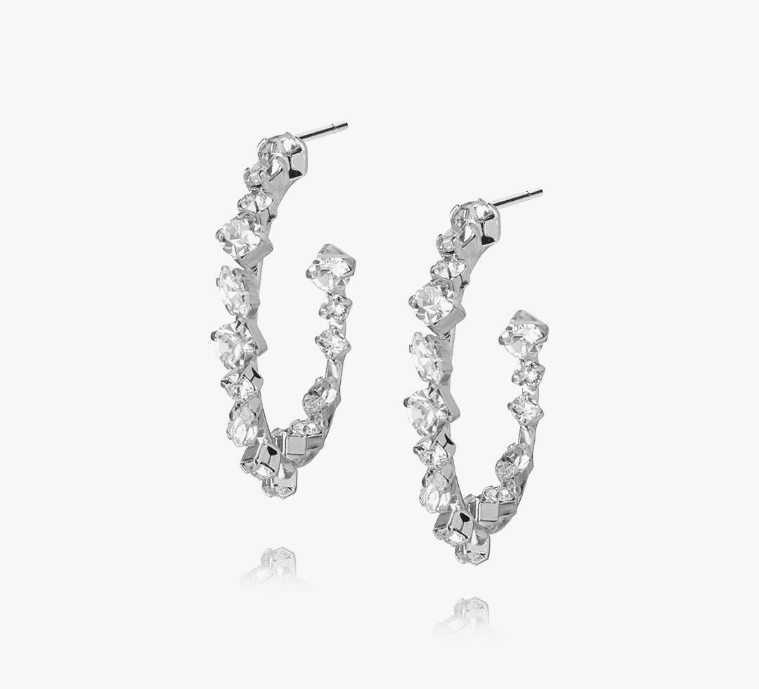 Antonia Loop Earrings / Crystal