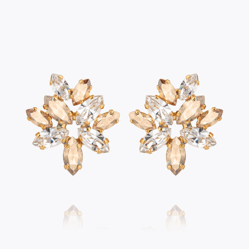 Caroline Svedbom - Melia Earcuff Crystal Golden Shadow Gold