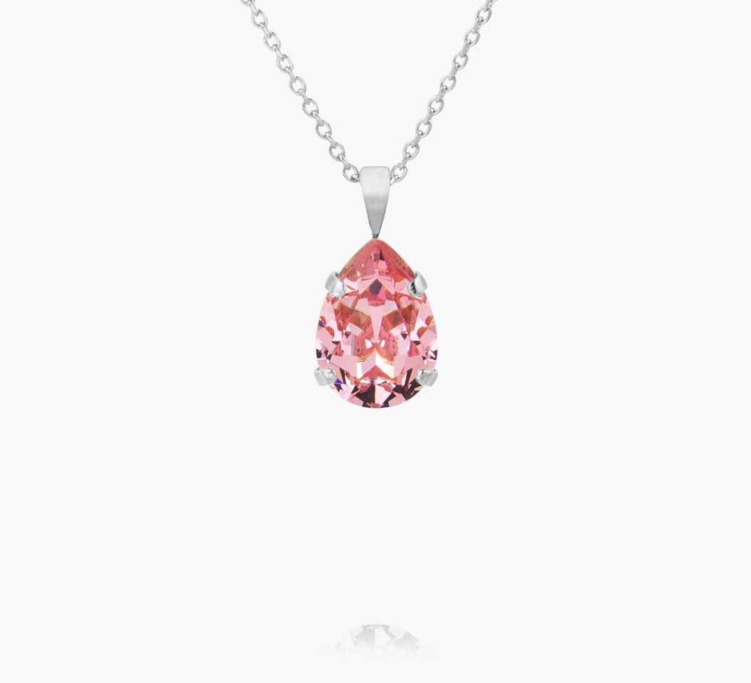 Caroline Svedbom - Mini Drop Necklace Light Rose Rhodium