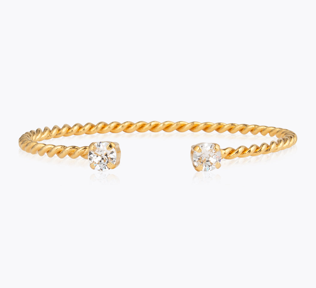 Caroline Svedbom - Mini Twisted Bracelet Crystal Gold