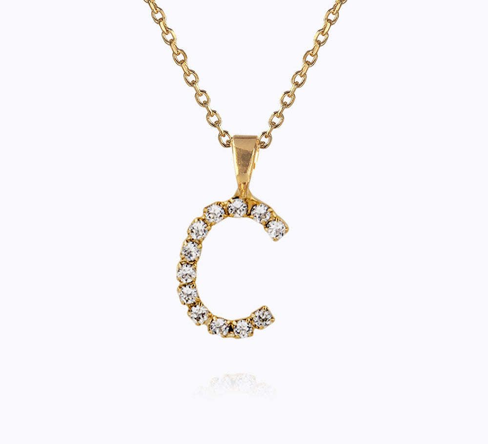 Caroline Svedbom - Mini Letter Necklace Letter C Gold