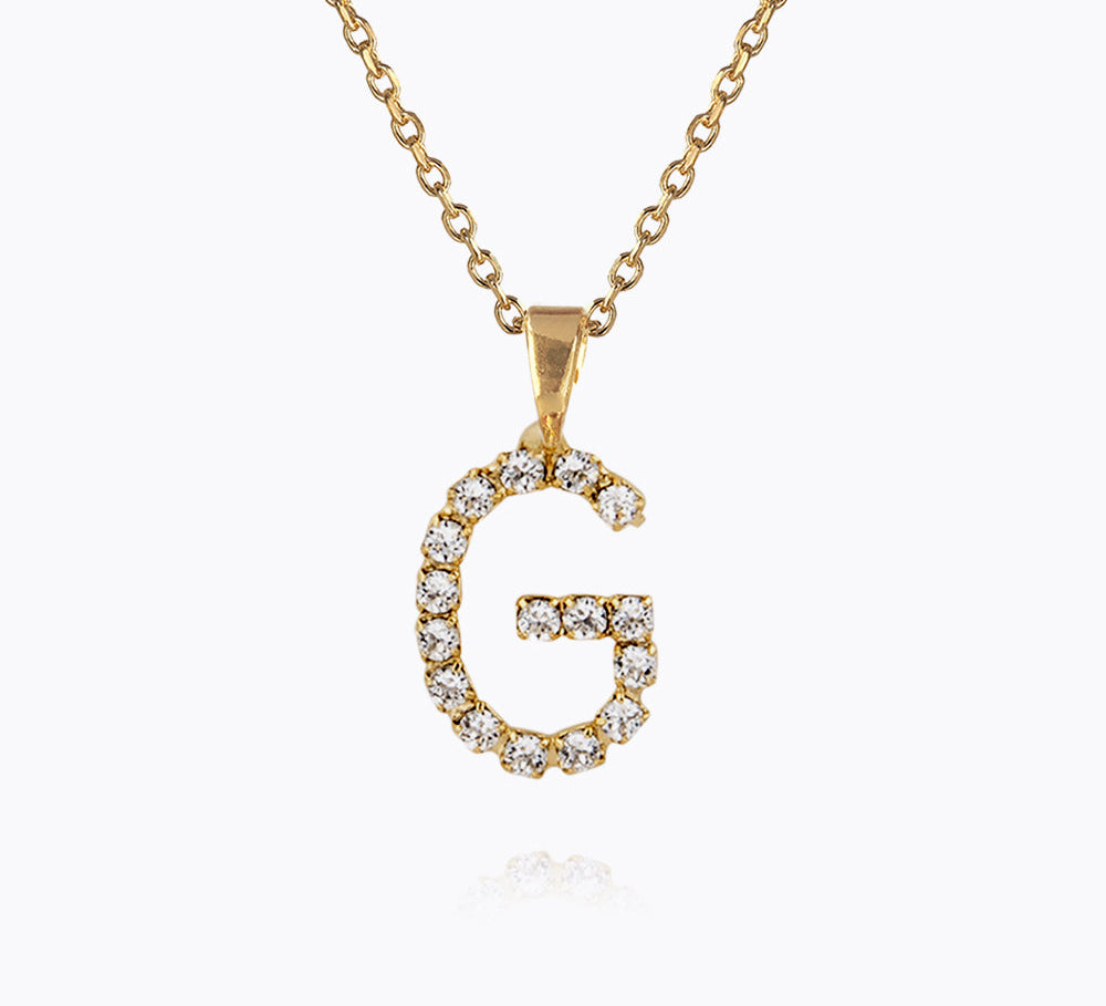 Caroline Svedbom - Mini Letter Necklace Letter G Gold