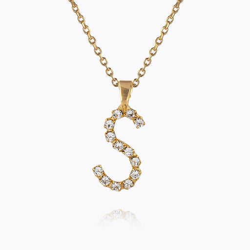Caroline Svedbom - Mini Letter Necklace Letter S Gold