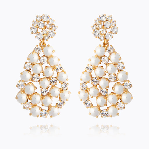 Caroline Svedbom - All Of Me Earrings Pearl Crystal Gold