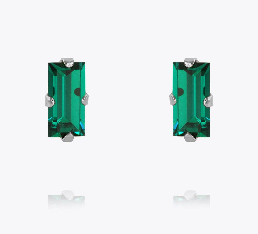 Baguette Earrings / Emerald
