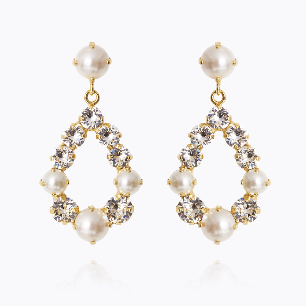Caroline Svedbom - Tears Of Joy Earrings Pearl Crystal Gold