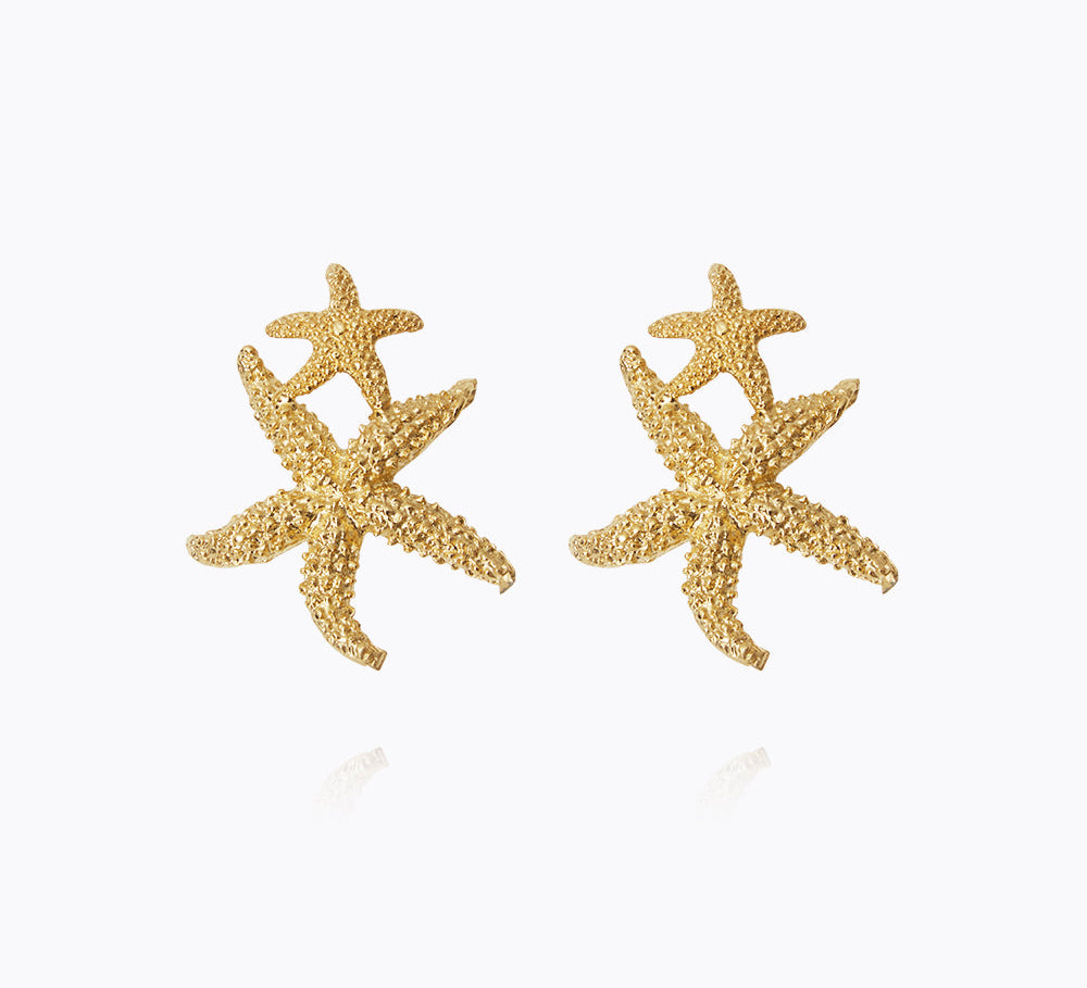 Caroline Svedbom - Sea Star Twin Earrings Gold Gold