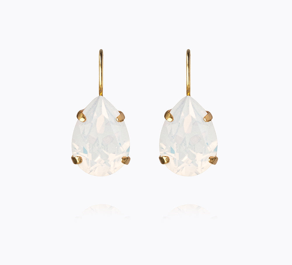 Caroline Svedbom - Mini Drop Clasp Earrings White Opal Gold