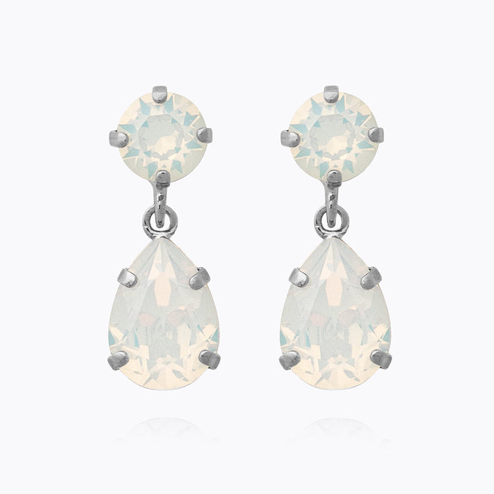 Caroline Svedbom - Mini Drop Earrings White Opal Rhodium