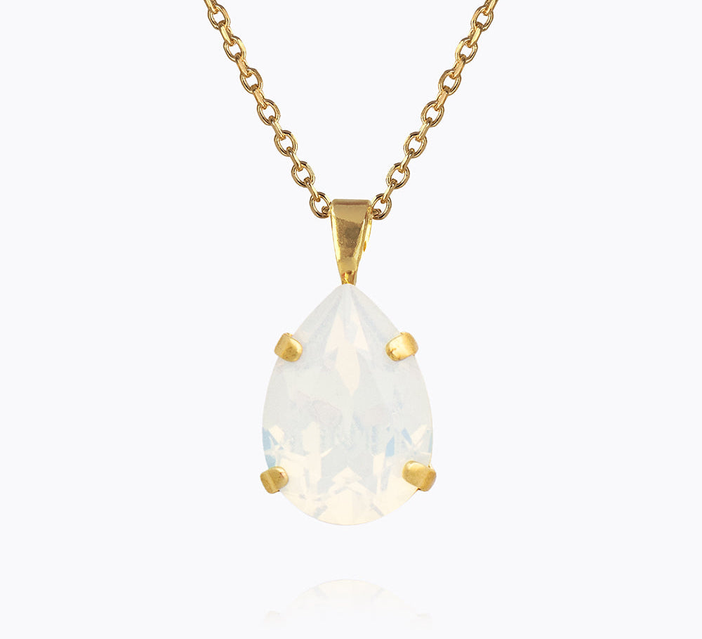 Caroline Svedbom - Mini Drop Necklace White Opal Gold