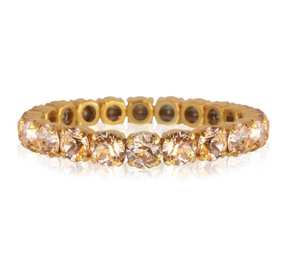 18K Gold plated stretch bracelet with swarovski crystals