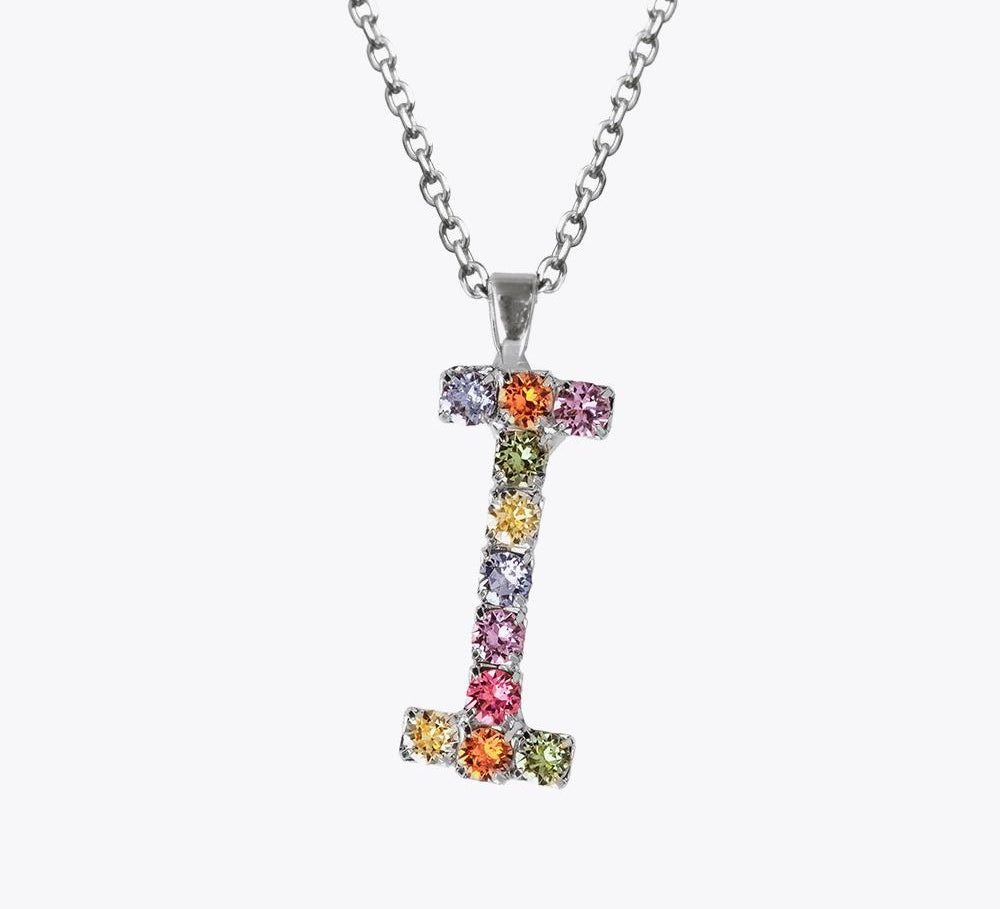 Letter Necklace I / Rainbow Combo