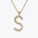 Caroline Svedbom - Letter Necklace Crystal Gold 70 Letter S Cm