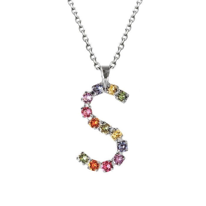 Letter Necklace S / Rainbow Combo