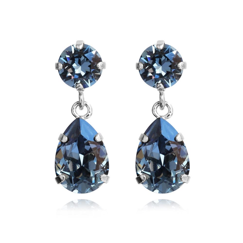 Rhodium plated Earrings with swarovski crystals