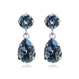 Rhodium plated Earrings with swarovski crystals