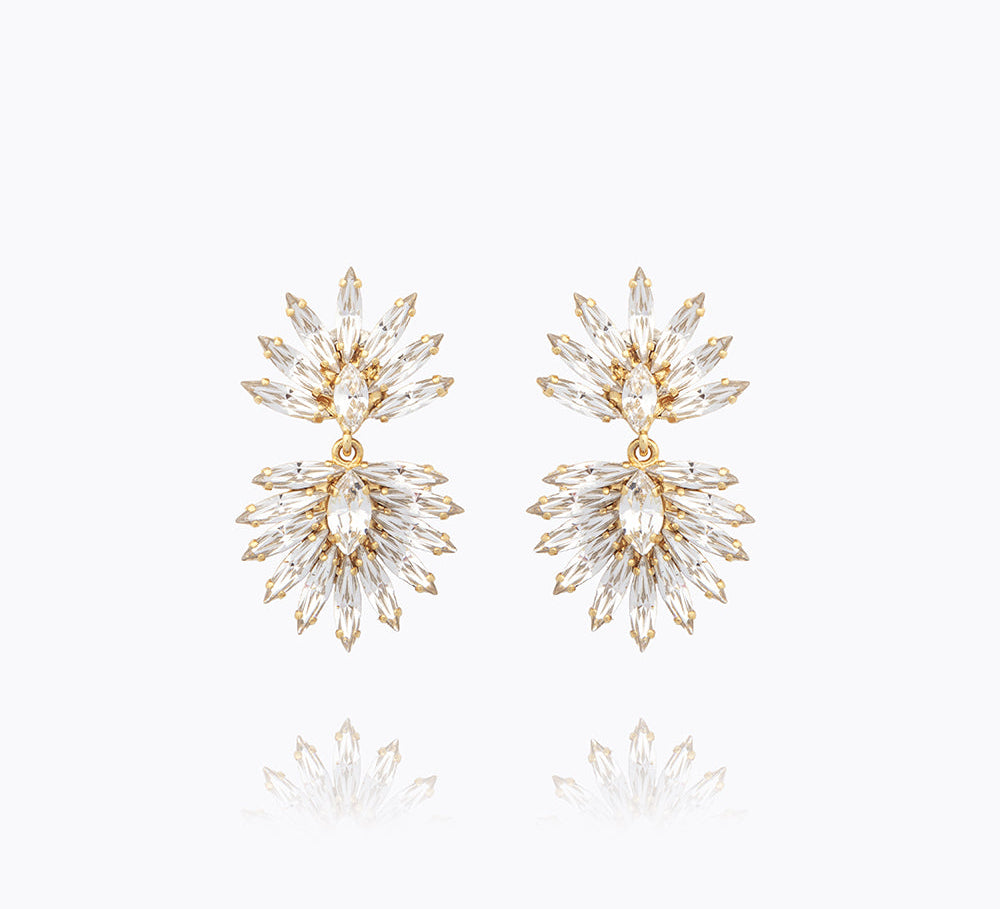 Caroline Svedbom - Mini Cina Earrings Crystal Gold