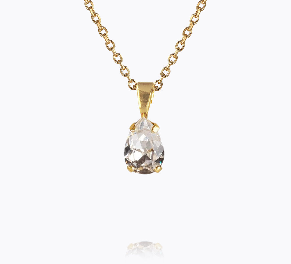 Petite Drop Necklace / Crystal