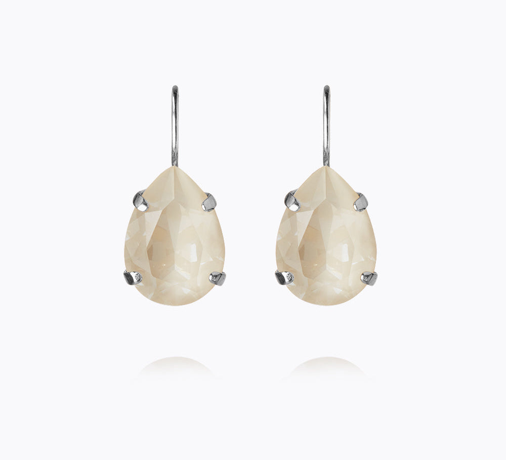 Caroline Svedbom - Mini Drop Clasp Earrings Linen Ignite Rhodium