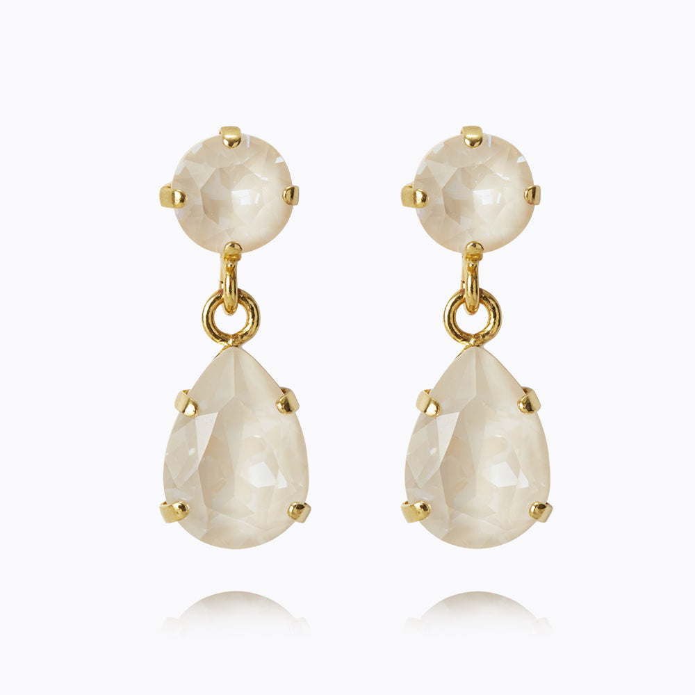 Caroline Svedbom - Mini Drop Earrings Linen Ignite Gold