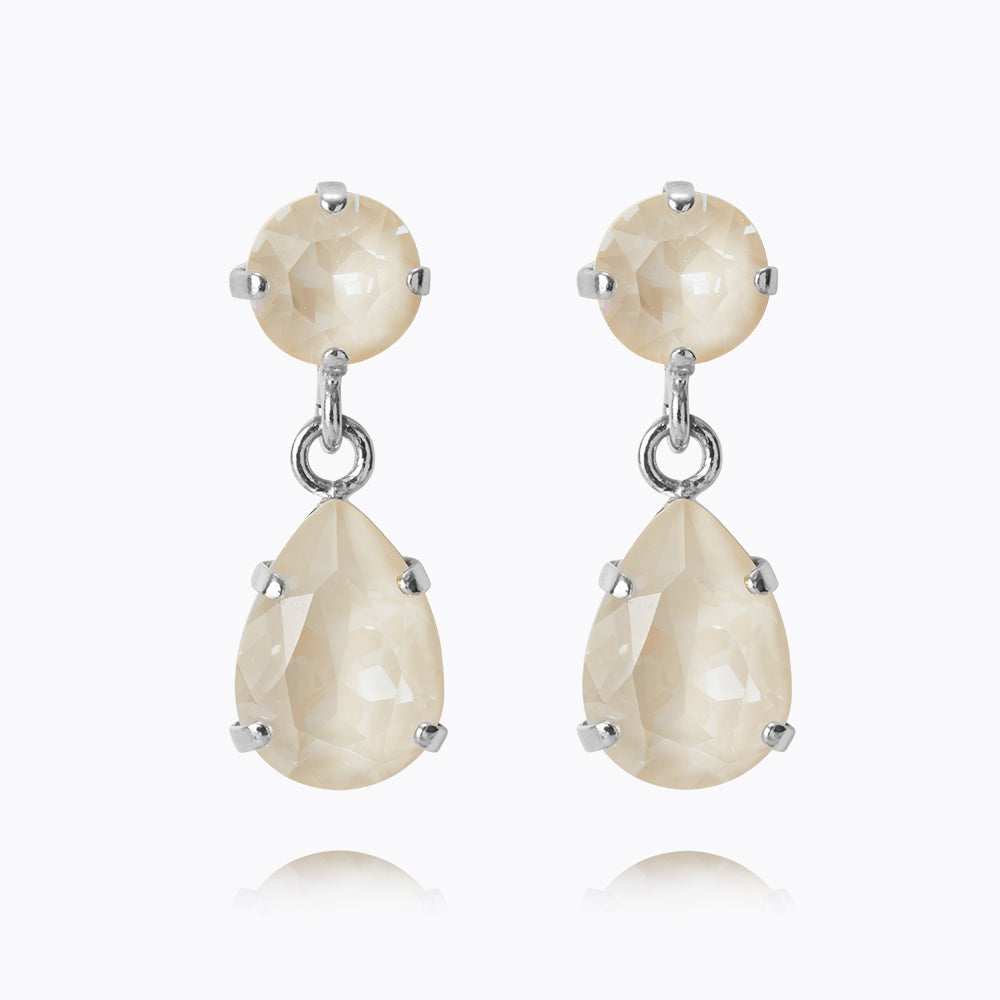 Caroline Svedbom - Mini Drop Earrings Linen Ignite Rhodium