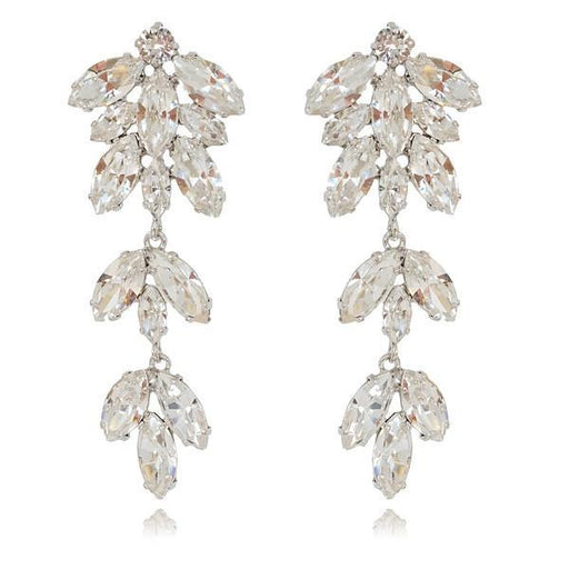 Rhodium plated feminine and colorful Earrings with swarovski crystals