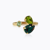 Caroline Svedbom - Alisia Ring Green Combo Gold