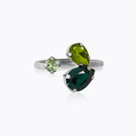 Caroline Svedbom - Alisia Ring Green Combo Rhodium