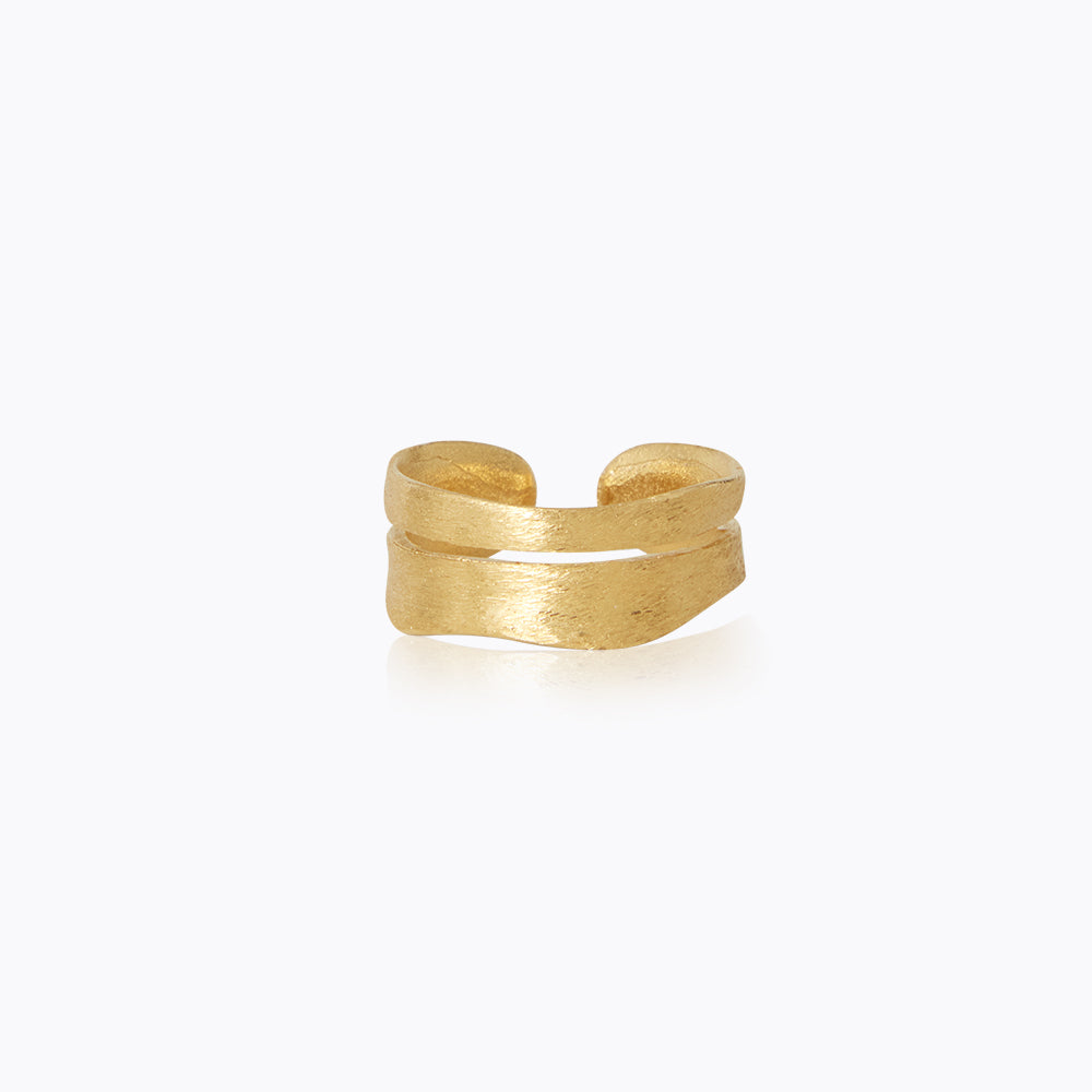 Caroline Svedbom - Blacked Lined Ring Gold Gold Large – Caroline ...