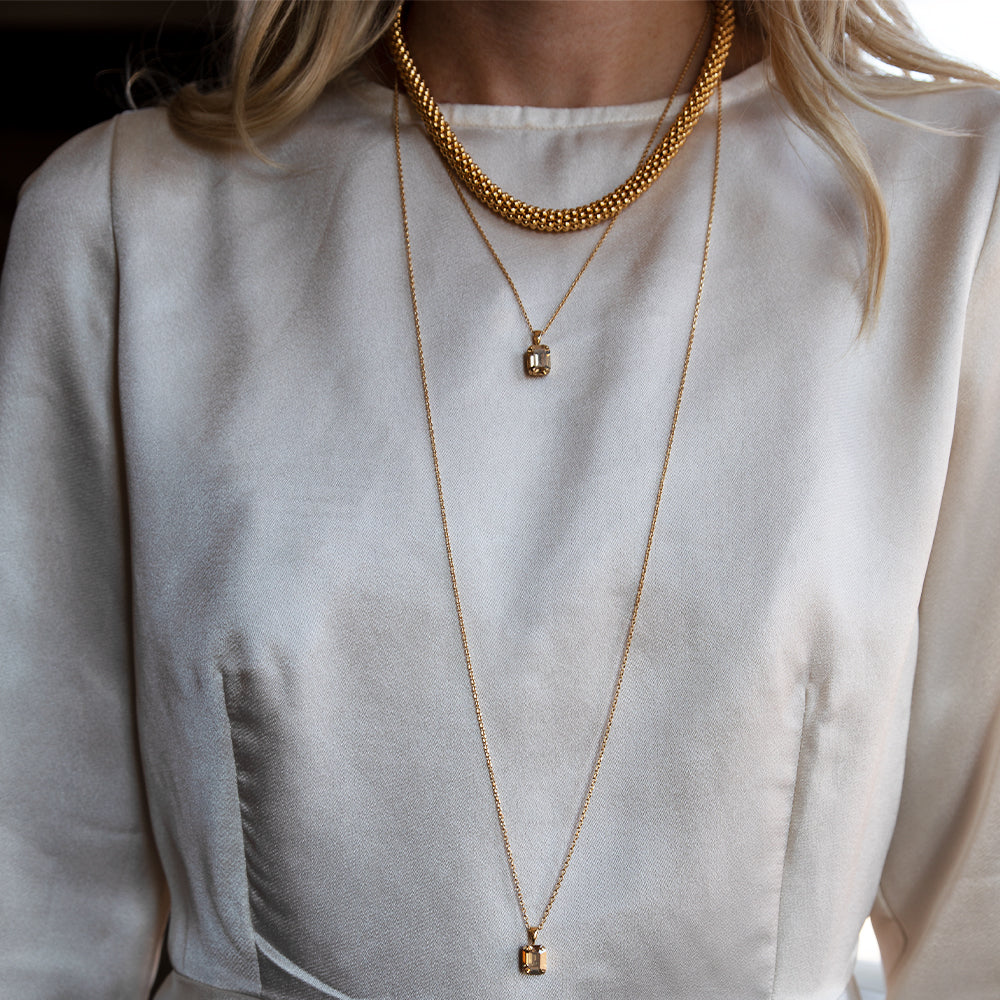 Caroline Svedbom Lydia Necklace Golden Shadow Gold Caroline