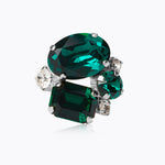 Caroline Svedbom - Mini Carolina Ring Emerald Rhodium