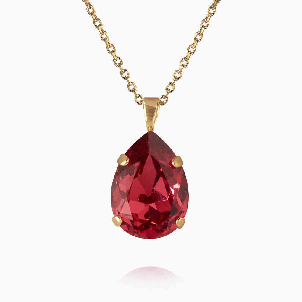Caroline Svedbom - Mini Drop Necklace Mulberry Red Gold