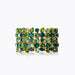 Caroline Svedbom - Multi Cuff Bracelet Green Combo Gold