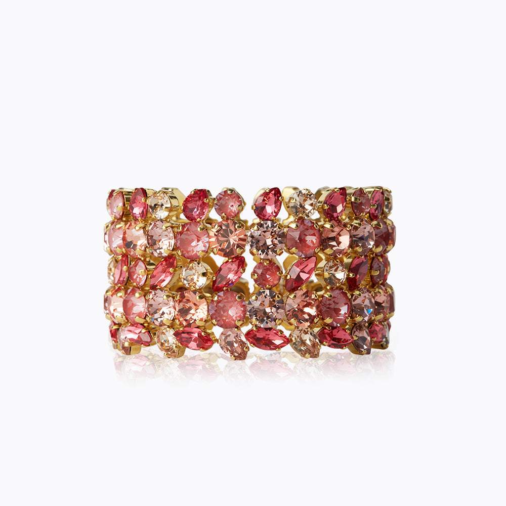 Multi Cuff Bracelet Mulberry Red Combo