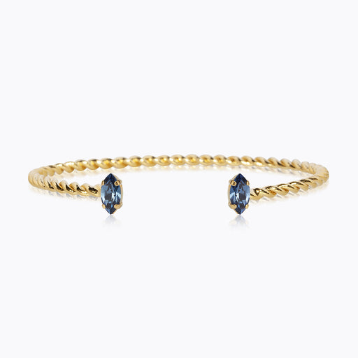 Caroline Svedbom - Petite Navette Bracelet Denim Blue Gold