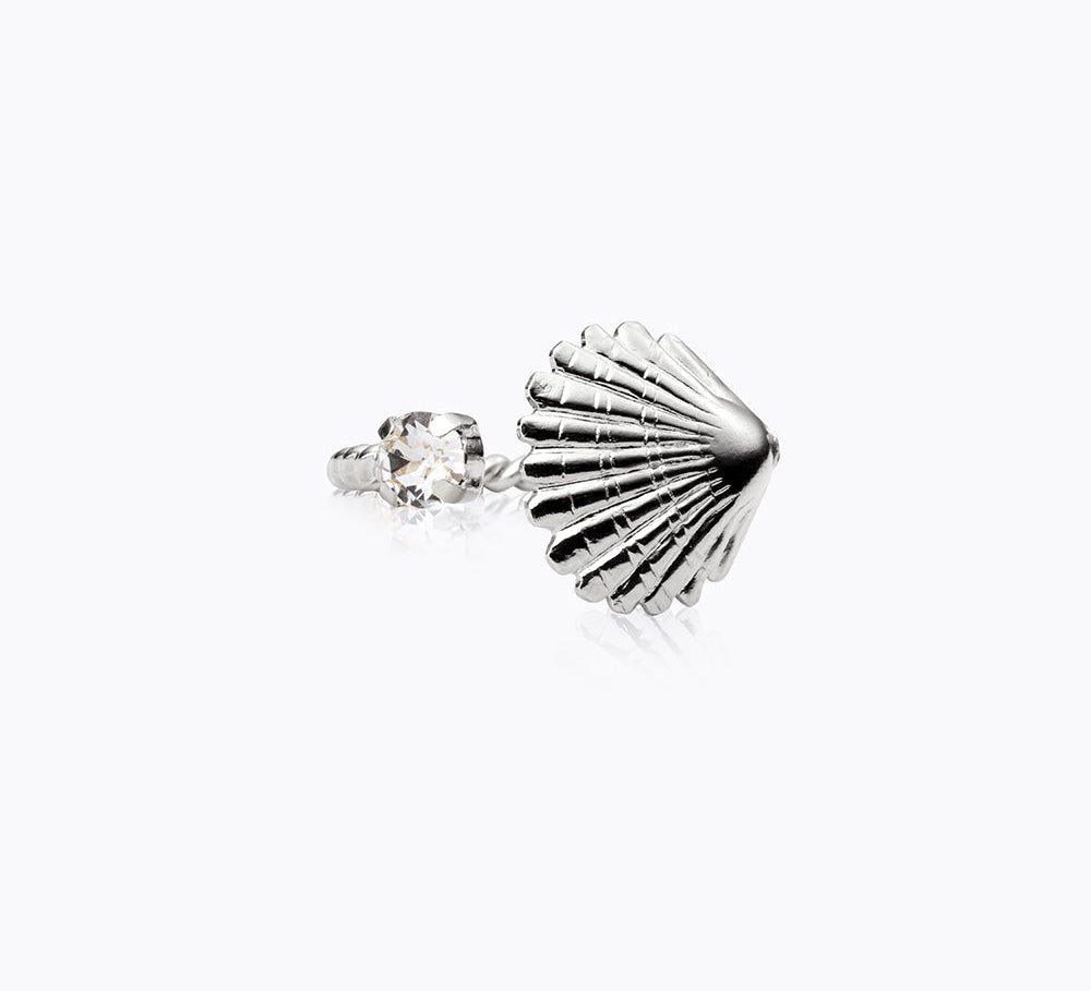 Caroline Svedbom - Mini Shell Ring Crystal Rhodium